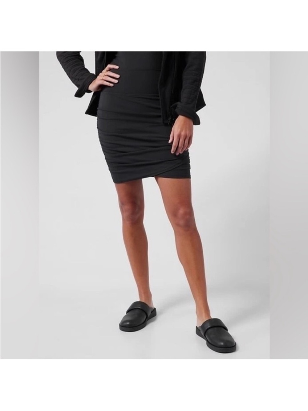 Athleta Women’s Transcend Ruched Skort in Black Size 3X
